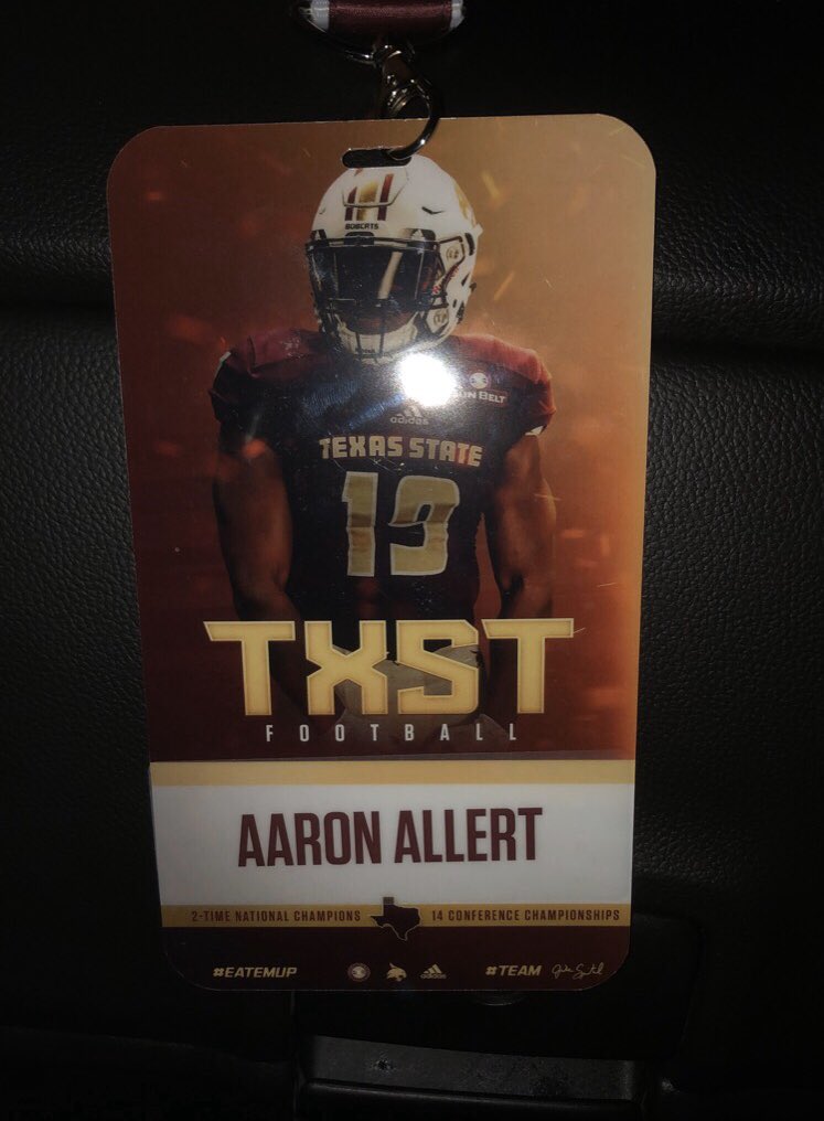 Aaron Allert (@aaronallert) on Twitter photo Thanks to <a href="/WhitworthN/">Nick Whitworth</a> and the rest of the Texas State coaching staff for having me out for homecoming! Great win! #EatEmUp Thanks to <a href="/WhitworthN/">Nick Whitworth</a> and the rest of the Texas State coaching staff for having me out for homecoming! Great win! #EatEmUp