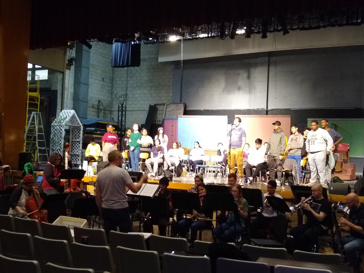 Sunday morning with the pit musicians! Singin in the Rain November 21-24. #MortonPride #stagewest #singinintherain