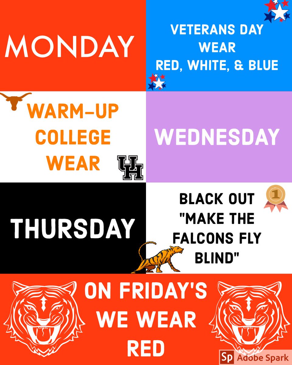 THEMES THIS WEEK!!! #TigersSupportEachOther