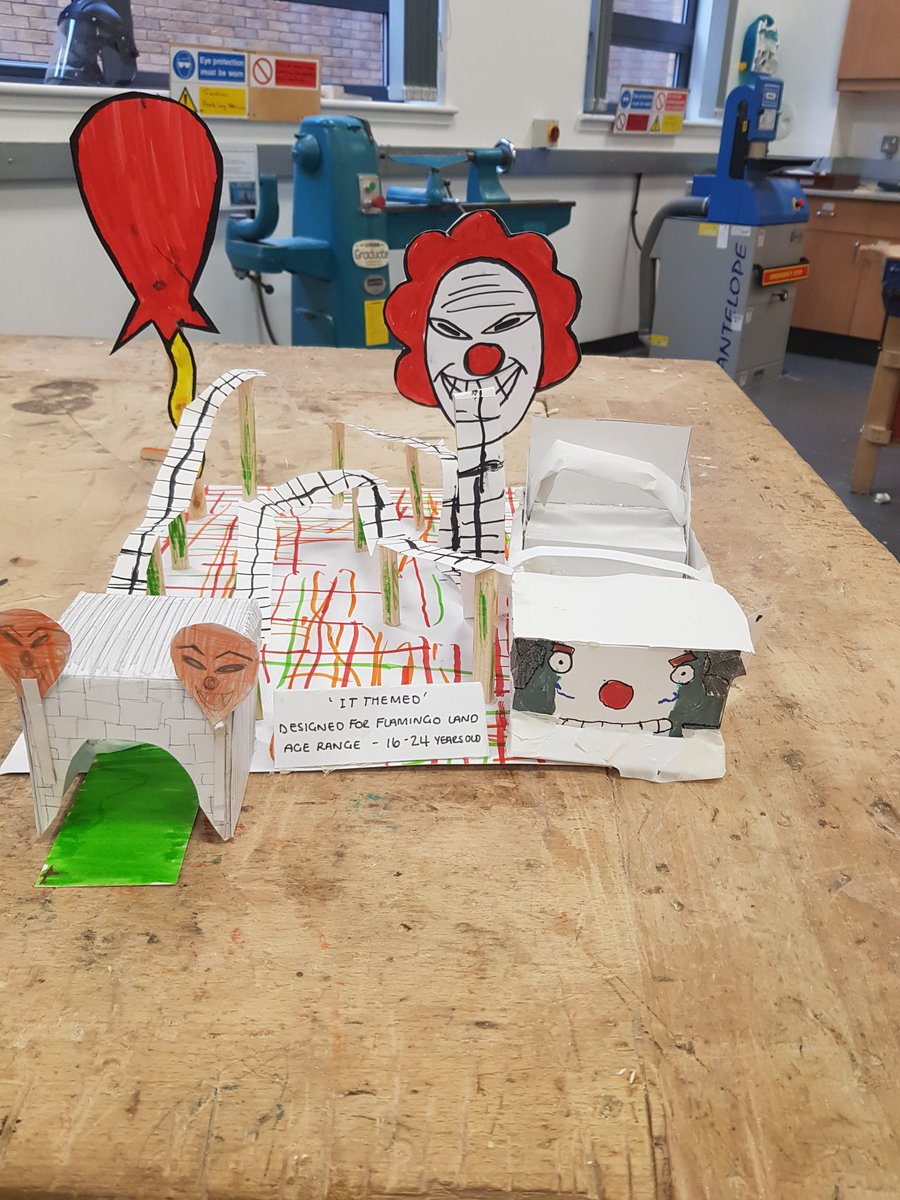 LgsTechnical's tweet photo. 'IT' by Laila and Logan. #S3rollercoasters #design #modelmaking https://t.co/0LjfVK37IN