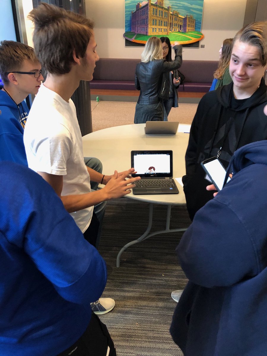 OlatheCompSci's tweet image. Practicing their speech for the judges at #hackkstate.  ⁦@Olathe21st⁩ ⁦@OlatheCompSci⁩ ⁦@OlatheSouthHS⁩ ⁦@OlatheCTE⁩