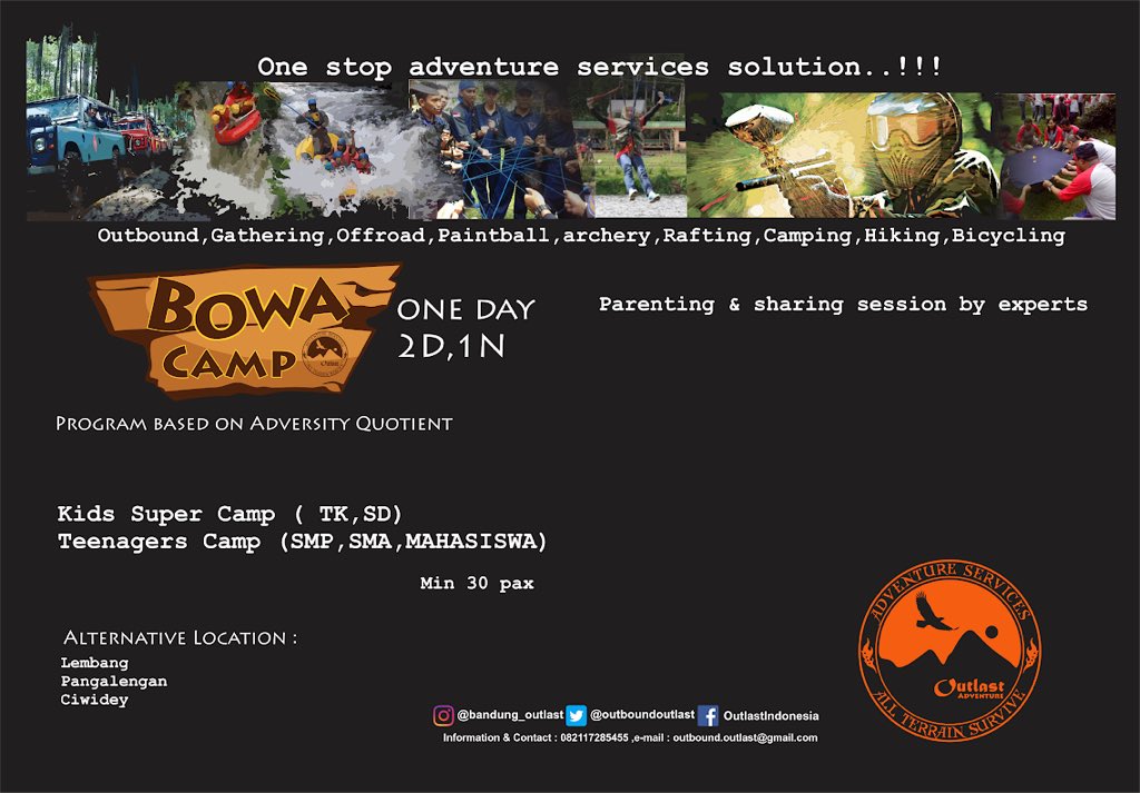 outlast_adv's tweet photo. Kegiatan untuk anak usia berkembang dengan metoda adventure based learning sederhana. Back to nature.   No gadget! #saveourkids #bowacamp #outboundanak #pendidikananak https://t.co/IrVIZSgboA