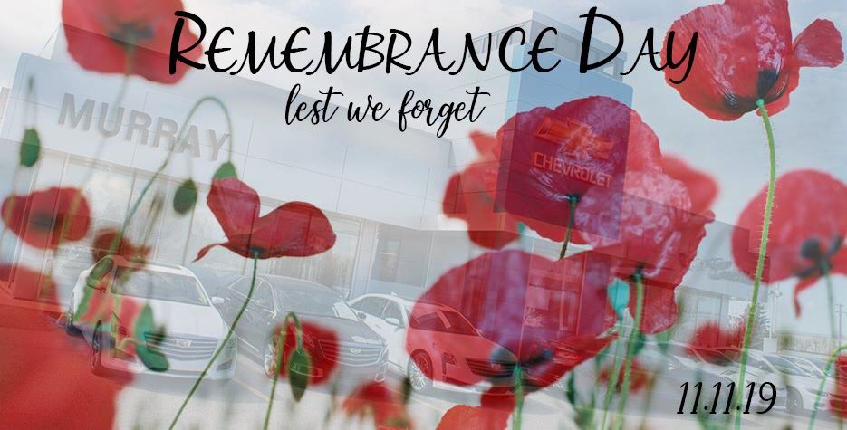 MurrayChevLeth's tweet photo. We will be closed Monday November 11th in observation of Remembrance Day.
Lest we forget.
We will return to regular business hours Tuesday November 12th. https://t.co/oTdBWdjK8e