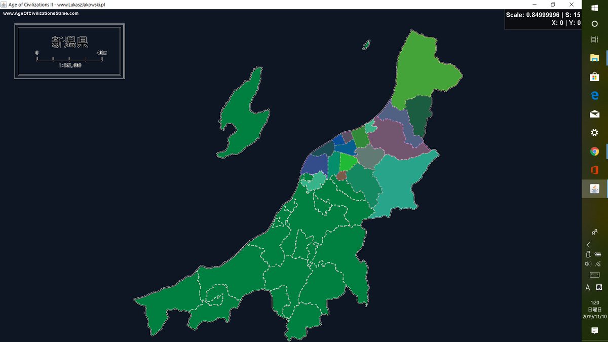 So2yaruyatu's tweet photo. Age of Civilizations 2で新潟県マップ作ってるがシナリオが思い浮かばない
#AgeofCivilization2 https://t.co/mNh8oneiQS