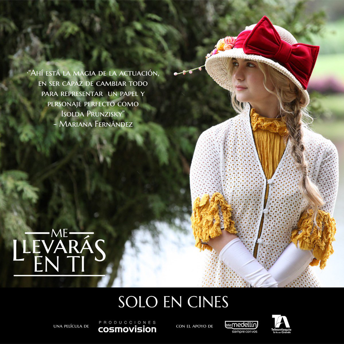 mellevarasenti's tweet photo. #MeLlevarásEnTi es una apuesta por el romance y los personajes que han hecho grande el país. Una película de @IvanObando  y @producosmo. #MeLlevarásEnTi ❤🎬 encuéntrala disponible en salas de cine de Medellín, Rionegro, La Ceja y Bogotá. https://t.co/Tom1yP0lb1