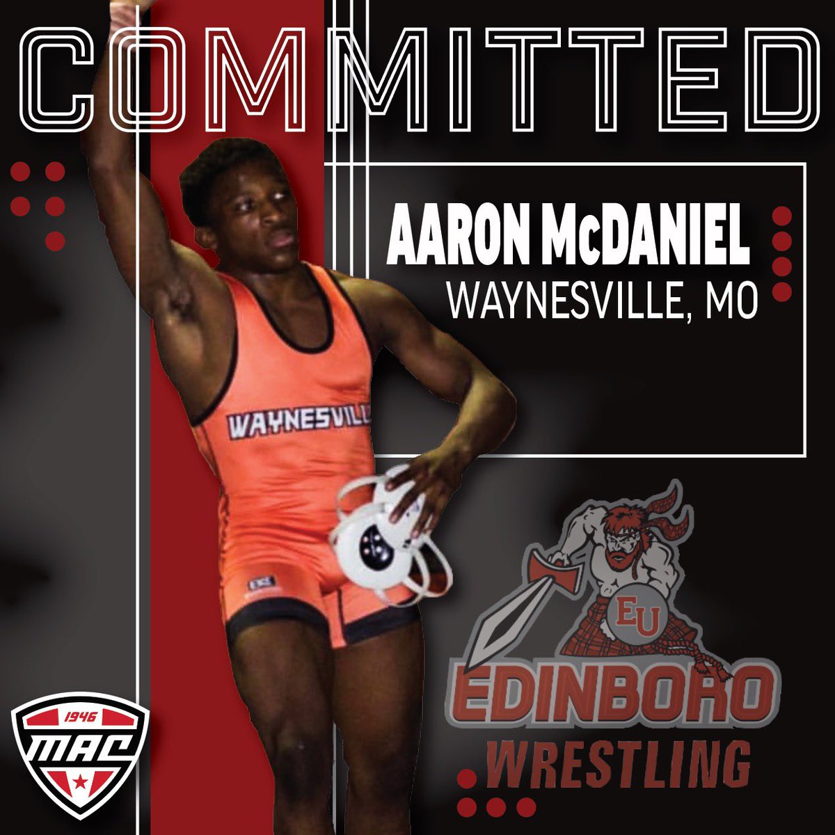 aaron__tre's tweet photo. I am proud to announce that I have verbally committed to the University of Edinboro to continue my wrestling and academic career. Most importantly I want to thank God.Thank you family, friends, and coaches for the the support on this journey.🛡⚔️#D1 @BoroWrestling1 @WaynesvilleW https://t.co/LXybnMEgu2