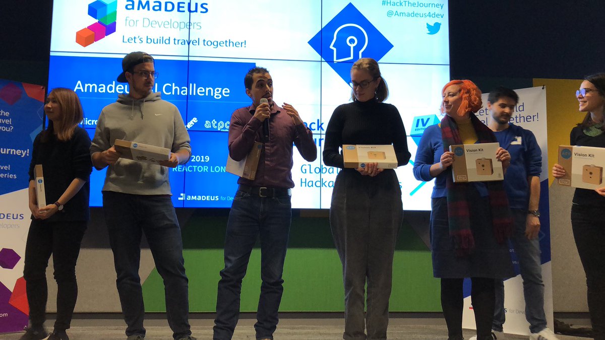 amadeus4dev's tweet photo. Congratulations for the Amadeus AI Challenge!! Hackstars 14! #HackTheJourney https://t.co/YGWrckQTud