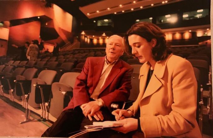 Hayes_Cait's tweet photo. Just found this very old photo of a young @Limerick_Leader hack interviewing the late and great Gaybo @UCHLimerick #RIPGaybo https://t.co/bCXurMRYw6