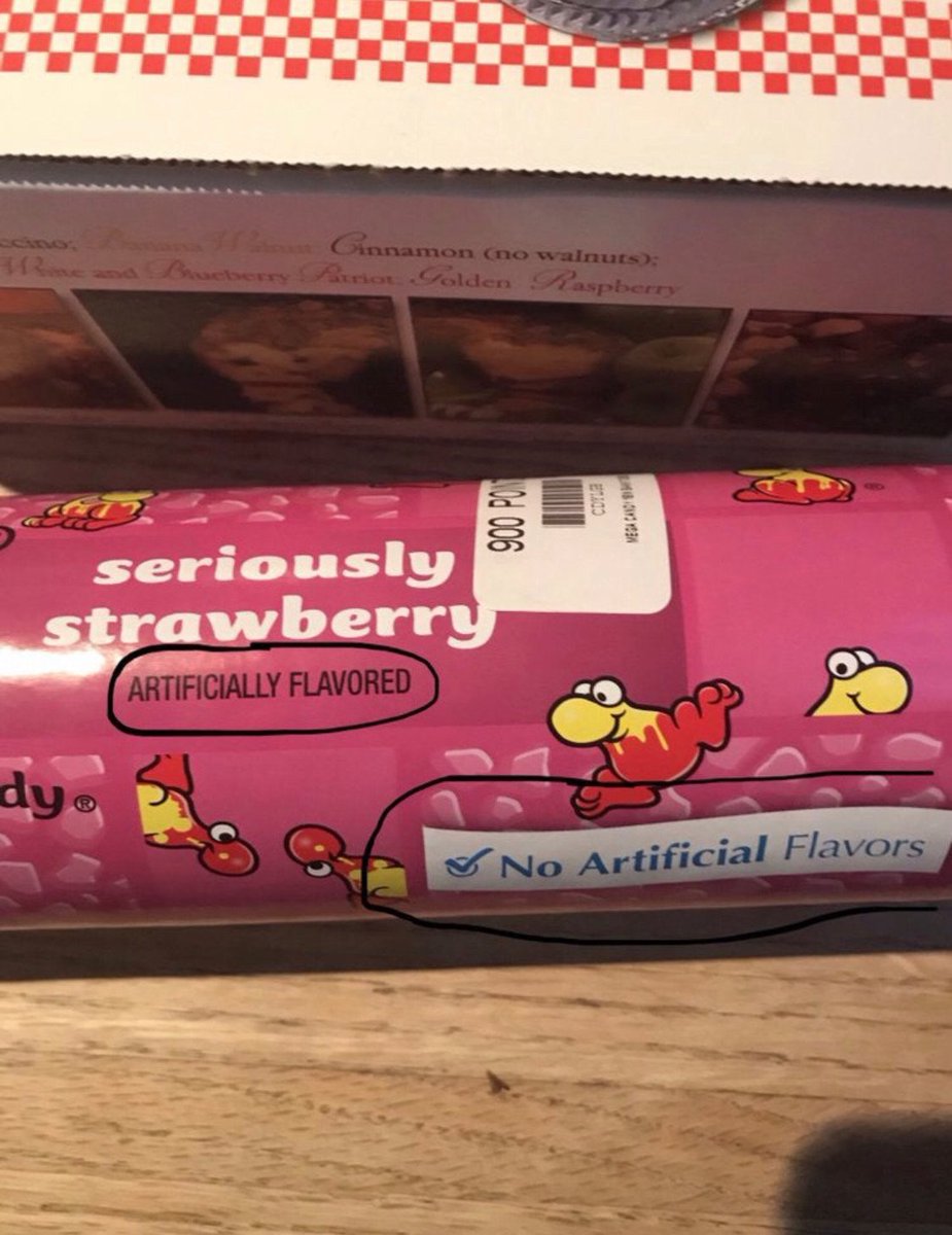crowdermusic's tweet photo. Let’s play “2 truths and a lie” 👇🏼⁠
1. This is artificially flavored⁠
2. This is strawberry flavored⁠
3. This contains no artificial flavors⁠
Which is the lie?! https://t.co/vsRjsH5kNw