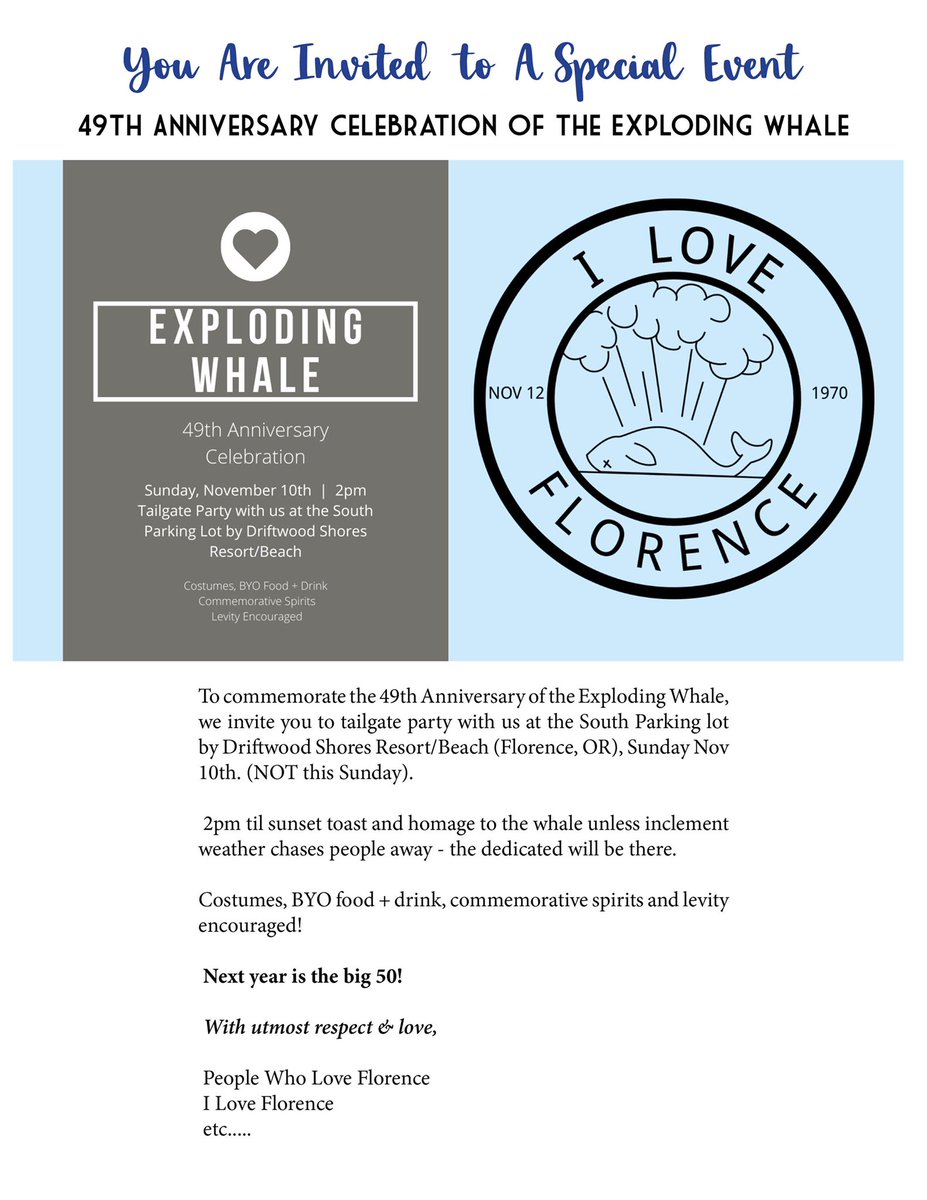 terabeyta's tweet image. Paying homage to the whale today. It happened 49 years ago. #theexplodingwhale #florenceoregon