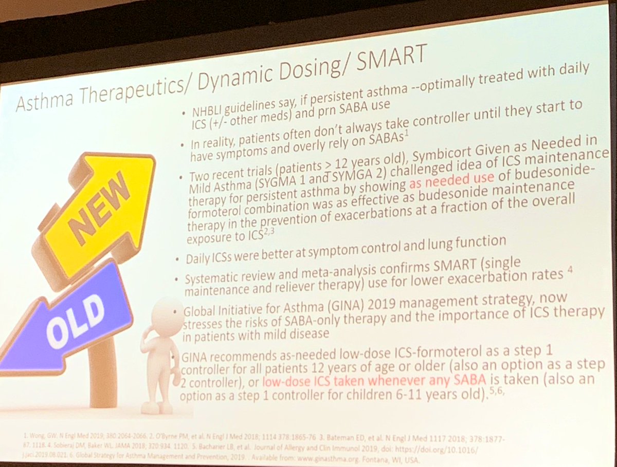 New role being defined for ics/laba medications as needed for mild persistent #asthma #ACAAI19