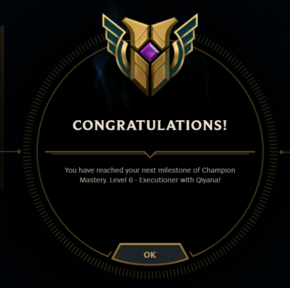 Heckshor's tweet photo. Level up! Qiyana #Mastery6 https://t.co/jTCMlcf7hF