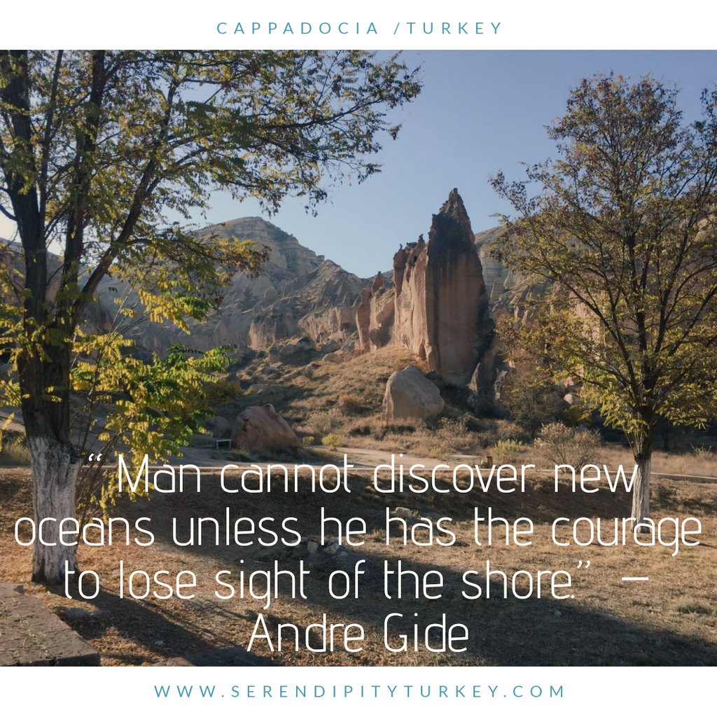 serendipitytur's tweet photo. “Man cannot discover new oceans unless he has the courage to lose sight of the shore.” – Andre Gide
#readytogo #cappadocia #traveling https://t.co/vt012w6EfA
