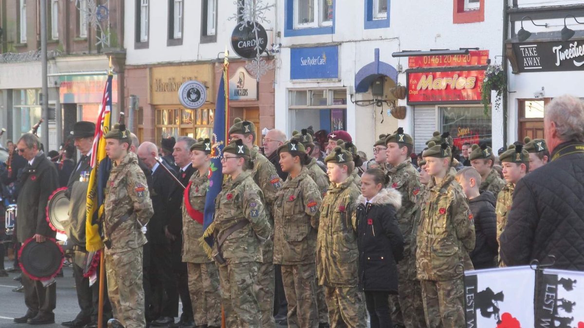 AnnanAcf's tweet photo. "They shall grow not old, as we that are left grow old: Age shall not weary them, nor the years condemn. / At the going down of the sun and in the morning, We will remember them."
- Laurence Binyon, For the fallen.

Annan’s remembrance parade. Well done everyone, great turn out. https://t.co/gxHUKgB0LW
