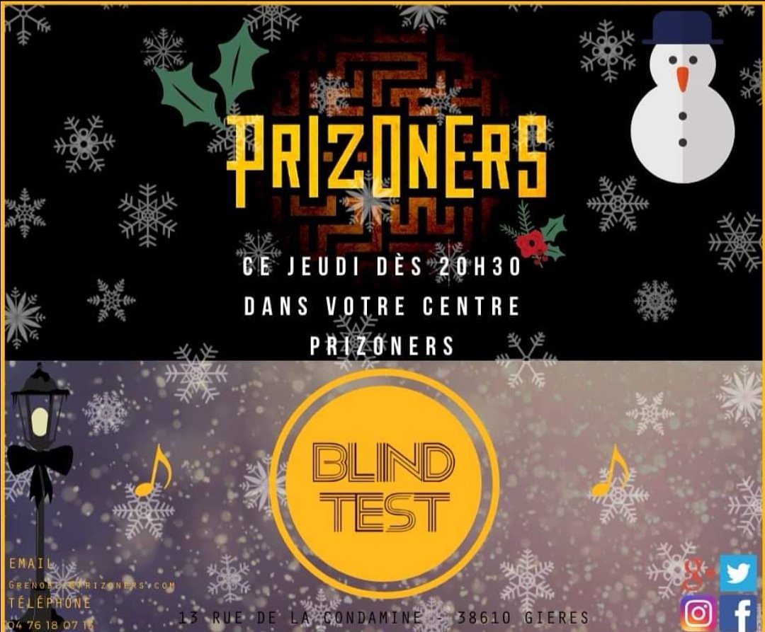PrizonersGre's tweet photo. Jeudi 20h30. Venez nombreux 🎶🎶🎶 https://t.co/Yb1HmICUof