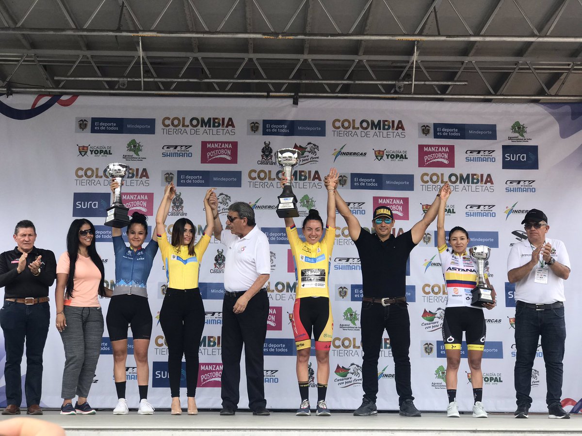 #Ciclismo 🤠|🇧🇫 La chilena Aranza VIllalon del equipo Avinal, se coronó campeona del Tour Femenino - #Casanare Bicentenario 2019.