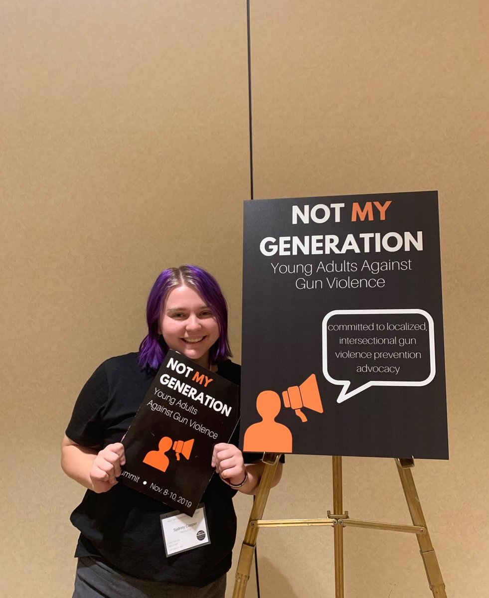 MFOLKentucky's tweet photo. Our State Director @sydney_strider spent this weekend at the Not My Generation summit in DC learning about new ways they can bring intersectional and inclusive gun violence prevention policy to Kentucky! Congrats on an amazing summit @nmg_gvp! 🧡🧡 https://t.co/8TsdrsHXAv