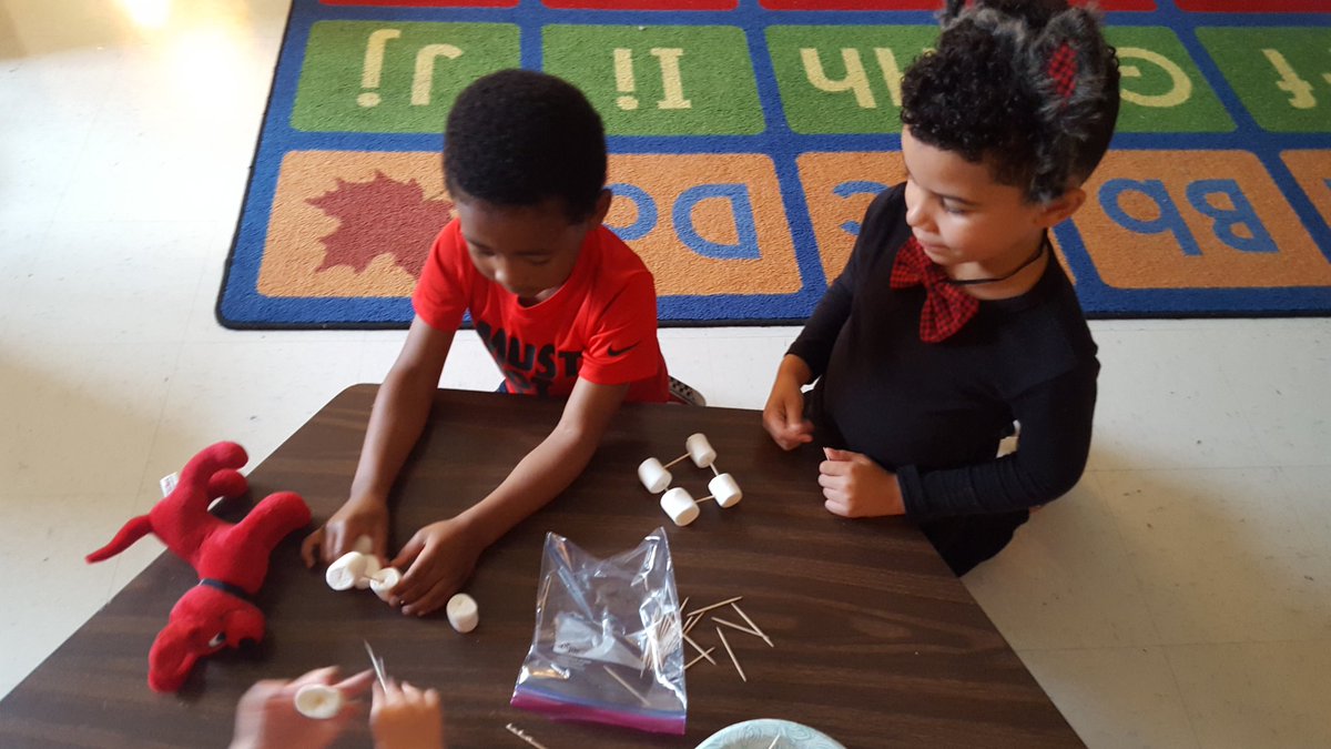 MrsKokal's tweet photo. Building a structure with marshmallows and toothpicks! https://t.co/TYv4a6YbF7