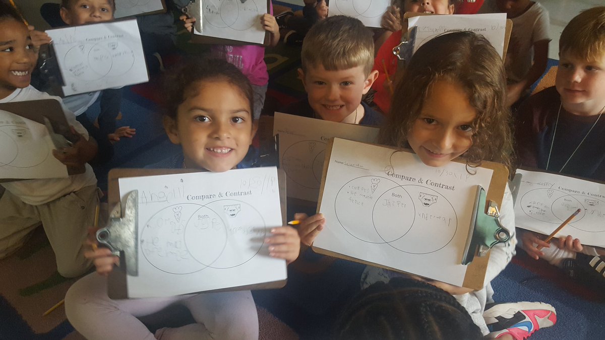 MrsKokal's tweet photo. Working on comparing and contrasting- they did a great job! https://t.co/CdVFth02zZ