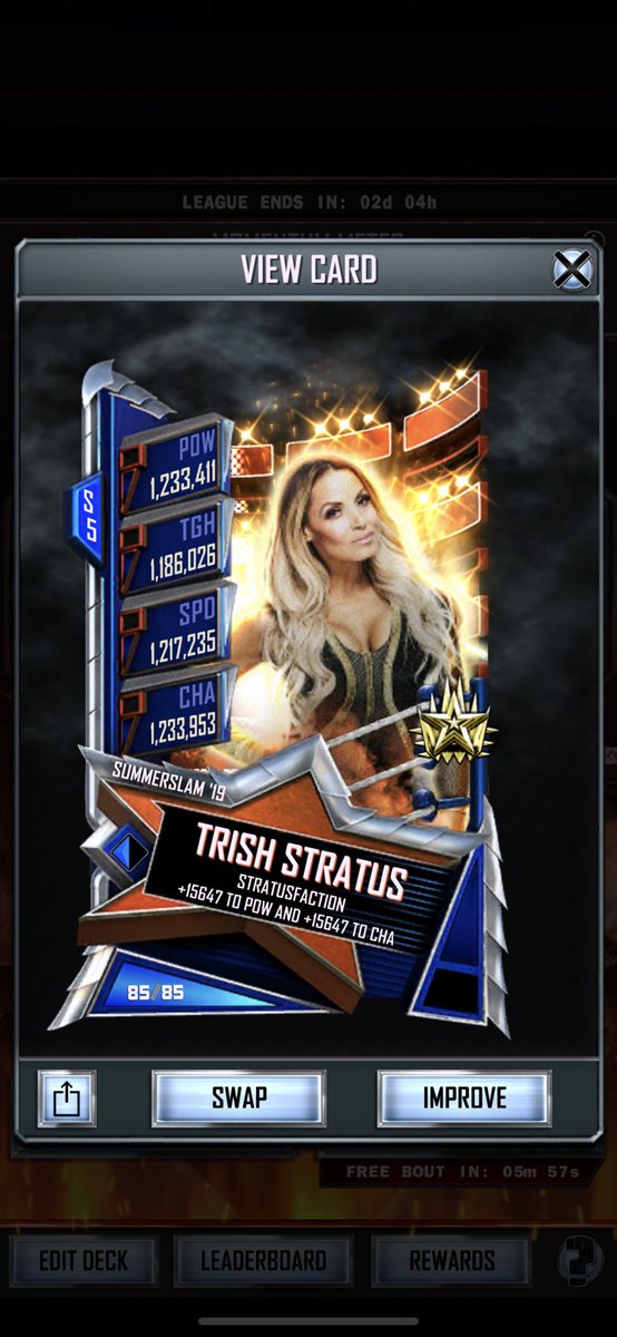 MrDynamite_26's tweet photo. #DoneAnDouT with full #Stratusfaction @trishstratuscom #welcometomyjungle #WWESuperCard ๐ค๐ฝ๐๐๐๐ค๐ฝ https://t.co/TLbanM5sBI