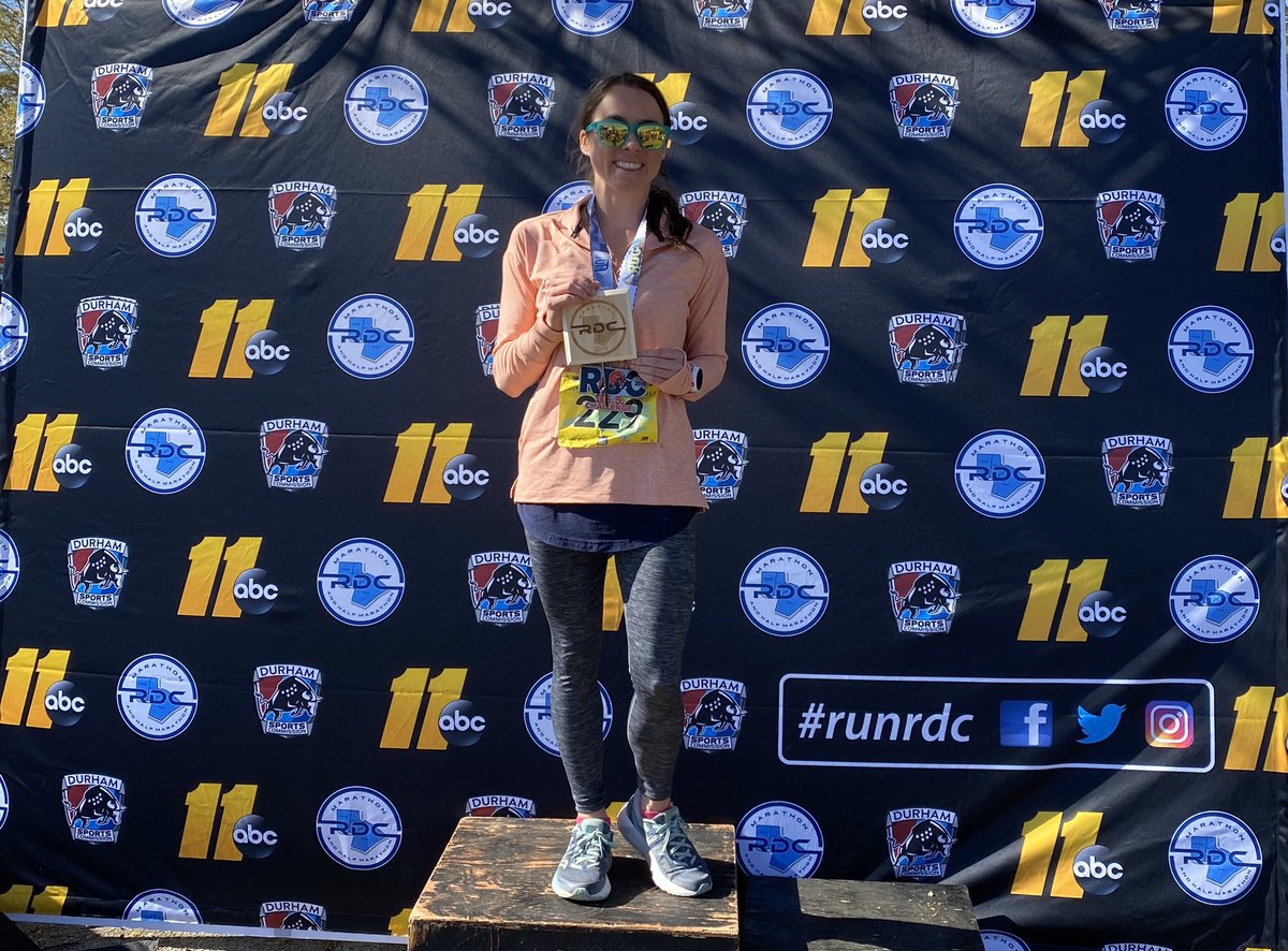 DanielsABC11's tweet photo. Congratulations to the fastest female runner in the #RDCMarathon - Antonia Bista of Durham with a time of 2:58:58.
#RunRDC https://t.co/iJdE22PvuC