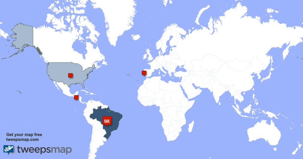 TimBeta_Simon's tweet image. Meus seguidores são de Brasil(99%),salvador(1%),EUA(0%) tweepsmap.com/!TimBeta_Simon