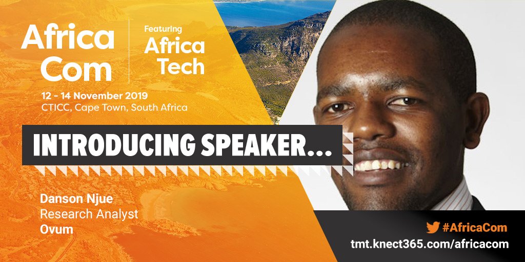dgnjue's tweet photo. Am very excited to be participating at #Africacom in Cape Town this week, where I will be moderating a panel discussion on Telco Transformation on Tuesday 12th November (Day 1) and chairing the Connecting Africa session on Wednesday 13th November (Day 2).  #ovum https://t.co/IwQE0b0BGB