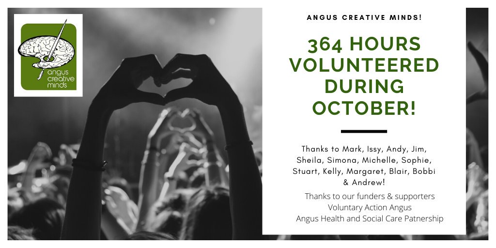 🥳Thanks so much to our volunteers, funders and supporters! 🥳 <a href="/AngusHSCP/">Angus HSCP</a> #angus #anguscreativeminds #community #creative #thanks #volunteer #volunteering #October #creativespace #forfar #Wellbeing #artistsontwitter #support #local #growingtogether