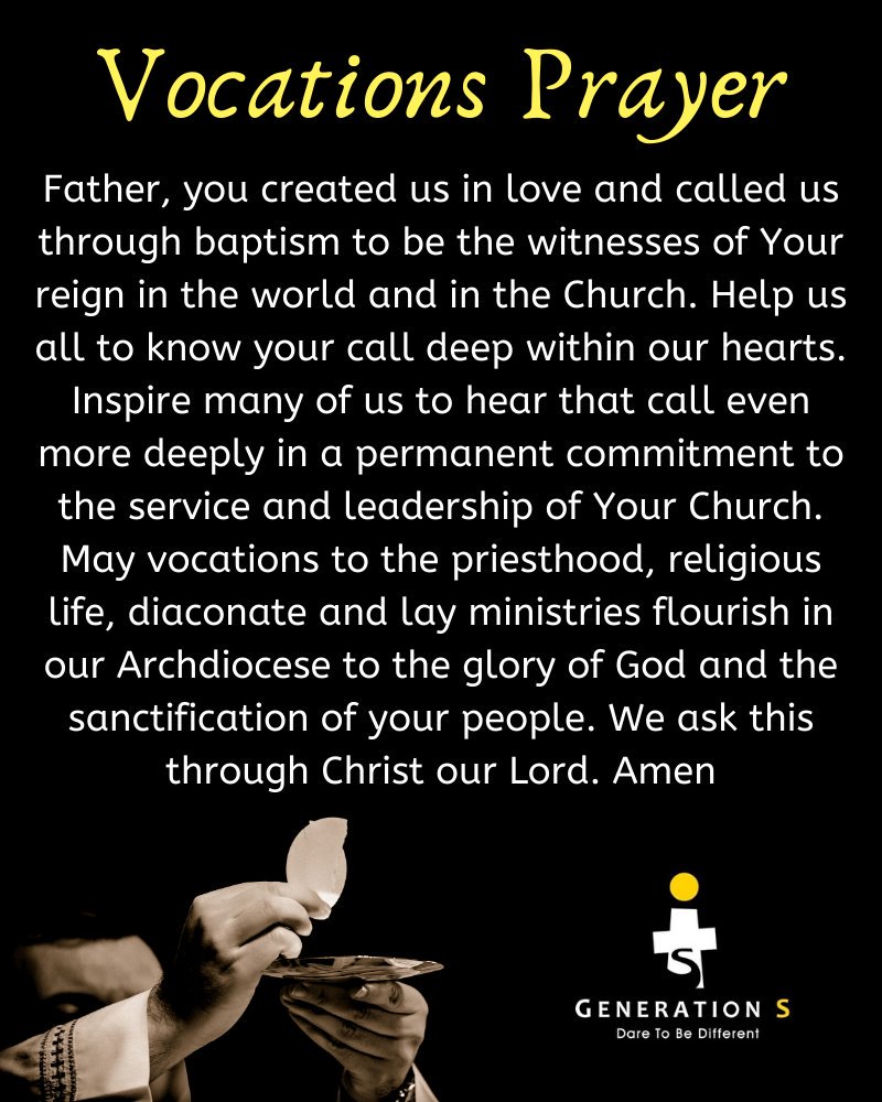 CatholicTT's tweet photo. Good master, let us discover that way of life which you have planned for each of us,
may we be faithful to Your Grace and fulfil Your Will for us.
#amen #VocationsWeek2019 #VocationsAwareness #GenerationS #CatholicTT https://t.co/trnZDMFVpq