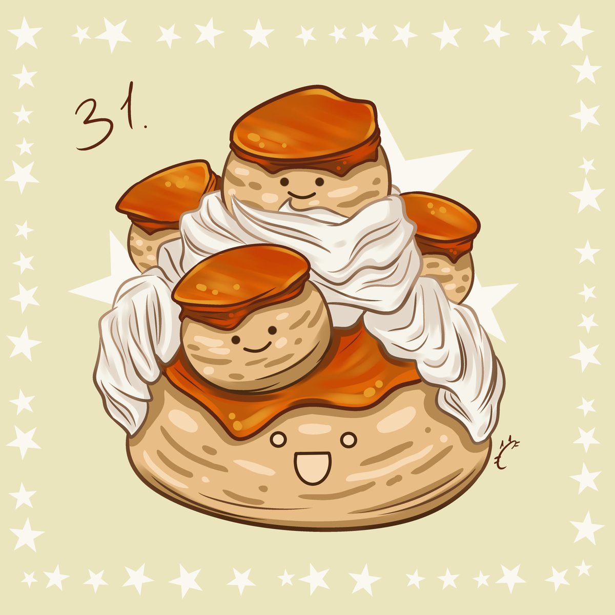 Maxichocobollo's tweet photo. #sweetober 31. Saint-Honoré (pasta choux and cream) https://t.co/wuGmxX9lgW