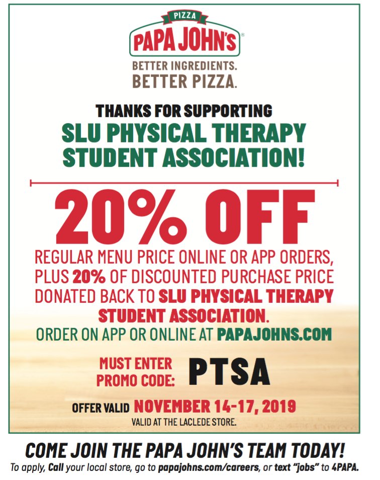 PtsaSlu's tweet photo. This week marks our annual spirit week! Check the calendar to know what to wear each day and what events are happening. You won't want to miss anything, especially our profit share at the end of the week! Bring in the most points for your class! @SLU_PT #PhysicalTherapy https://t.co/VAPmuzg842