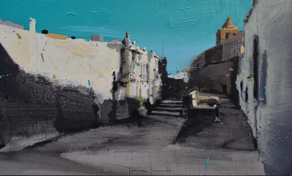 StoneStepArt's tweet photo. Blue skies through the eyes of Jamie Jurado. https://t.co/IH7DgQkQK3