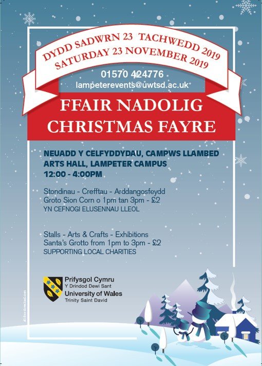 Ffair #Nadolig <a href="/UWTSDLampeter/">Lampeter@UWTSD</a> #Christmas Fayre