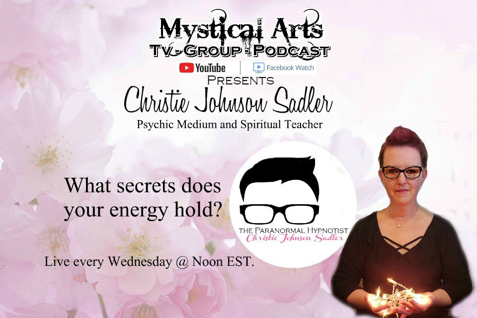 Be sure to catch Christie LIVE every Wednesday on the Mystical Arts Tv page on facebook!

/www.facebook.com/MysticalArtsTv/

#psychicreading 
#psychicmedium
#ENERGY 
#SundayThoughts 
#spirituality 
#spirituaLMovement