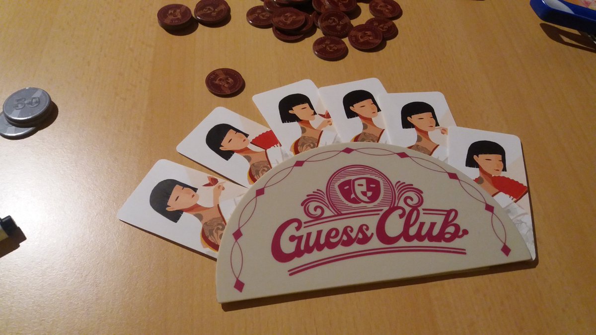 Xylocarpis's tweet photo. Guess Club - Macht spaß, aber stinkt neu ausgepackt noch ein bisschen nach Chemie. :D #Spieletag #Messeloot https://t.co/7GpIpugLZy