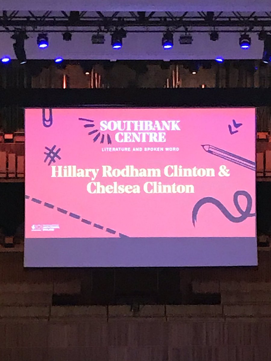 Thanks to @southbankcentre for the great opportunity to see @HillaryClinton @ChelseaClinton presenting their new book of Gutsy Women #gutsywomen #lambethschools #strongwomen