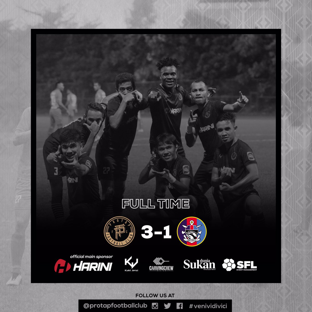 ProtapFC's tweet photo. FT: PROTAP FC 3-1 ARMED FORCES FC
.
Pengakhiran yang gembira untuk kami pada musim ini setelah kami menundukkan Armed Forces 3-1 di halaman sendiri dan juga memahat kedudukan di tempat keenam
.
1/2 https://t.co/yfhFSUUzN8