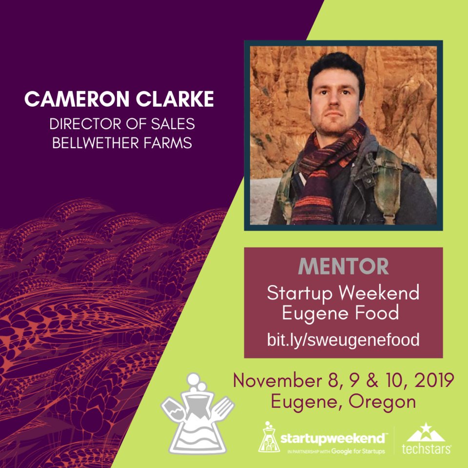 Cameron Clarke is director of sales for <a href="/BellwetherFarms/">Bellwether Farms</a>. You've seen their sheep yogurt, aged sheep cheeses &amp; fresh cow milk creme fraiche, fromage blanc and delicious whole milk ricotta in the finest grocery stores. Cameron is mentoring our particpants this weekend!