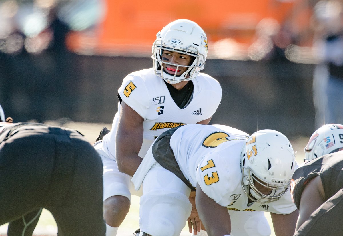 kennesawstfb's tweet photo. In his last 3⃣ games, @tommybryant46 has accounted for 12 touchdowns...
🏈 7 Rushing
🏈 5 Passing
#TouchdownTommy https://t.co/q3GeQXXysz