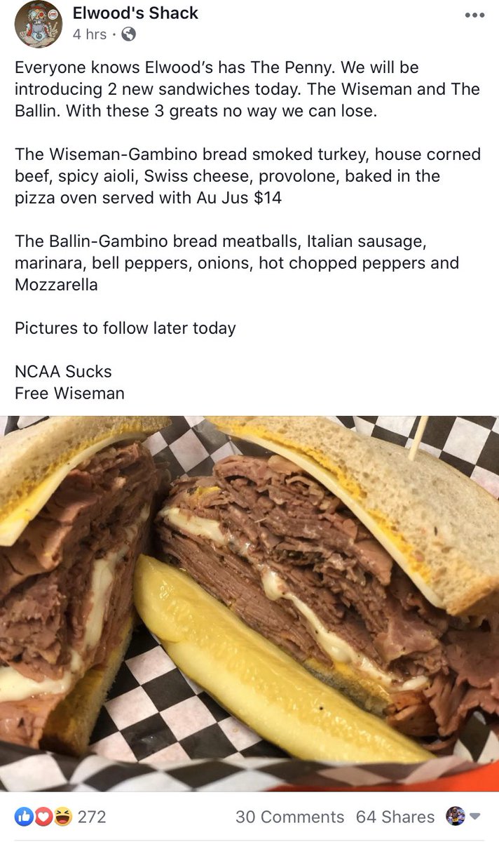 Elwood’s Shack has a new sandwich named after James Wiseman and Leslie Ballin.