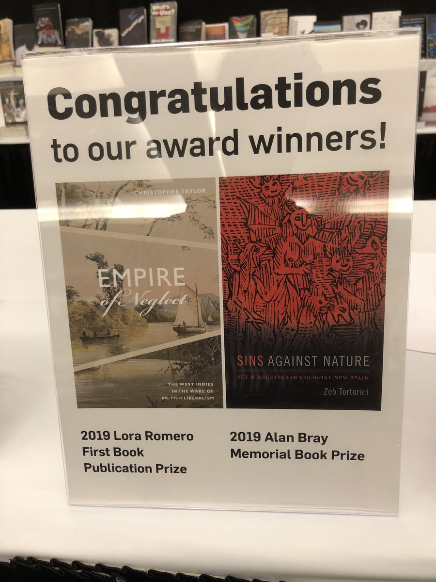 DukePress's tweet image. Christopher Taylor, winner of the #2019ASA Lora Romero First Book Publication Prize, stopped by our booth!