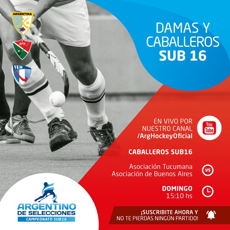 ArgFieldHockey's tweet photo. ¡Seguí en 🎥 VIVO el partido por el 🥇 de caballeros del #ArgSub16🏑 con sede en Paraná protagonizado por Tucumán y Buenos Aires!
•
▶️ https://t.co/PnmLP3BQcV https://t.co/gPNKusONsJ