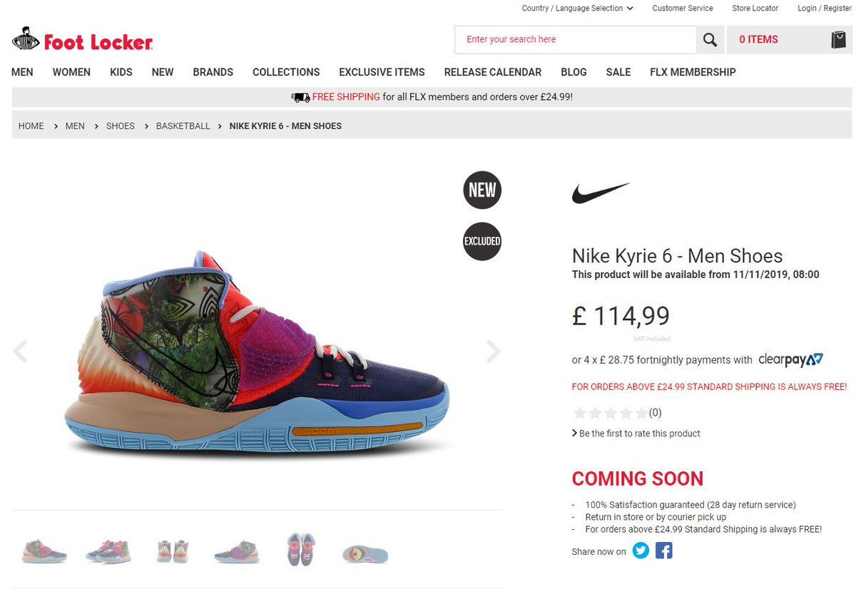 kyrie 6 heal the world on feet