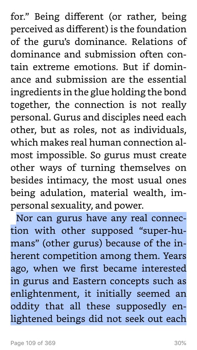 On why gurus don’t hang out with each other (and thus go mad, starved for intimacy):