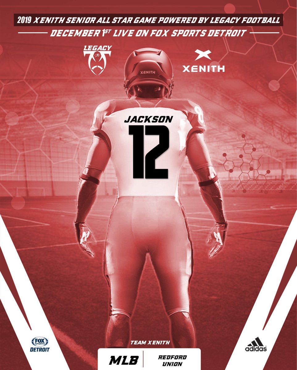 LegacyMI_FBall's tweet photo. Congrats on being selected to the 2019 @XenithFootball Senior All-Star Game powered by Legacy Football, LIVE on @FOXSportsDet Dec. 1 at the state-of-the-art @Legacy_CenterMI!

1st set of LBs reppin' #TeamXenith:
@JameirJackson12
Colin Dunn
@danielwynn17

#FWIM2019 
#Legacy https://t.co/1au5sa3lcb