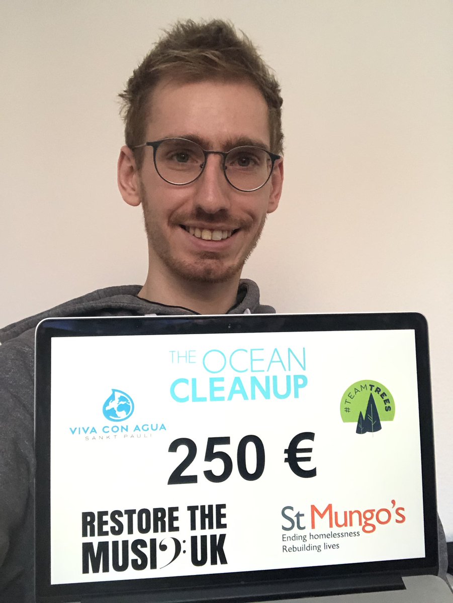 AndreasWolff_'s tweet photo. On my last busking day in London, I did a charity day on which I collected all the money to give it to people who need it more than I do. In total, we could raise 250€ that I donated to @StMungos, Restore the Music: UK, @VivaconAgua, @TheOceanCleanup and @teamtreesofficl https://t.co/0dgkEiUjcb