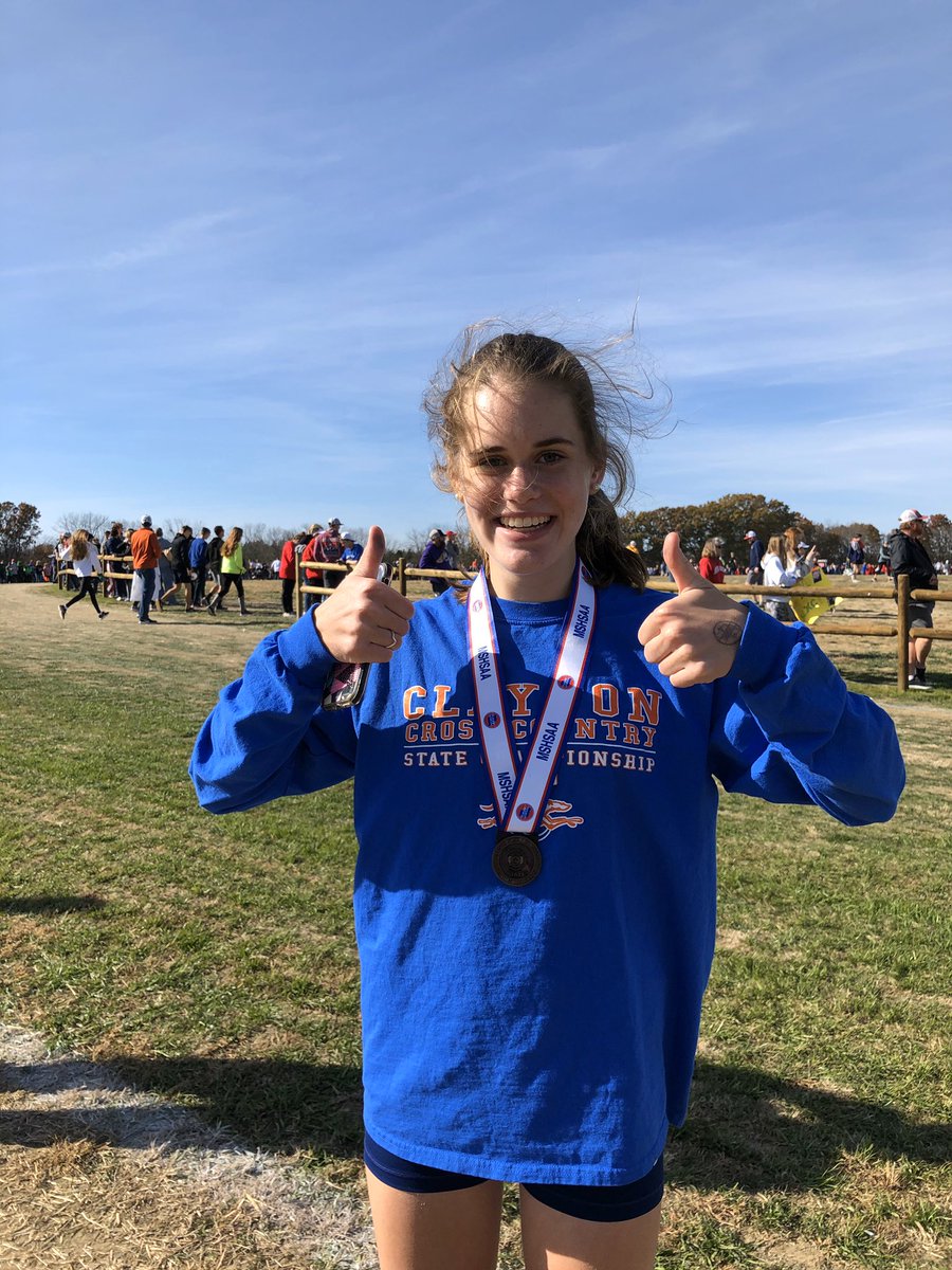 Proud of this girl. She &amp; I started working together when she was a shy 6th grader! She now runs for mentor at Clayton High &amp; was all state as a freshman! She ran under 20 minutes for the first time &amp; was an even better teammate this year. So proud of you, Izzy!!!!