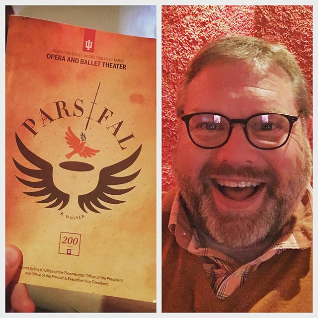 sssemester's tweet photo. A quick trip to Bloomington for a very not-quick opera presentation! #Parsifal #IUOpera #OrangeIsTheColorOfTheDay #SeatOnTheAisleForEasyPottyAccess #SeeYouAt1930Hours #FiveHourOpera #ThatIsNotAMisprint https://t.co/tLASl1tQ6T
