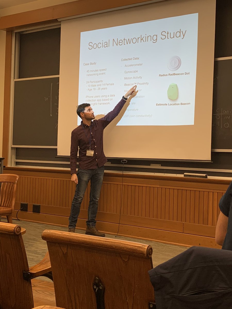 RanyaAloufi's tweet photo. Interesting talk by @minoskt about social interactions and mobile sensing at SenSys-ML #SenSys2019. @sensys_acm @SensingKit https://t.co/sRolqcjFyh