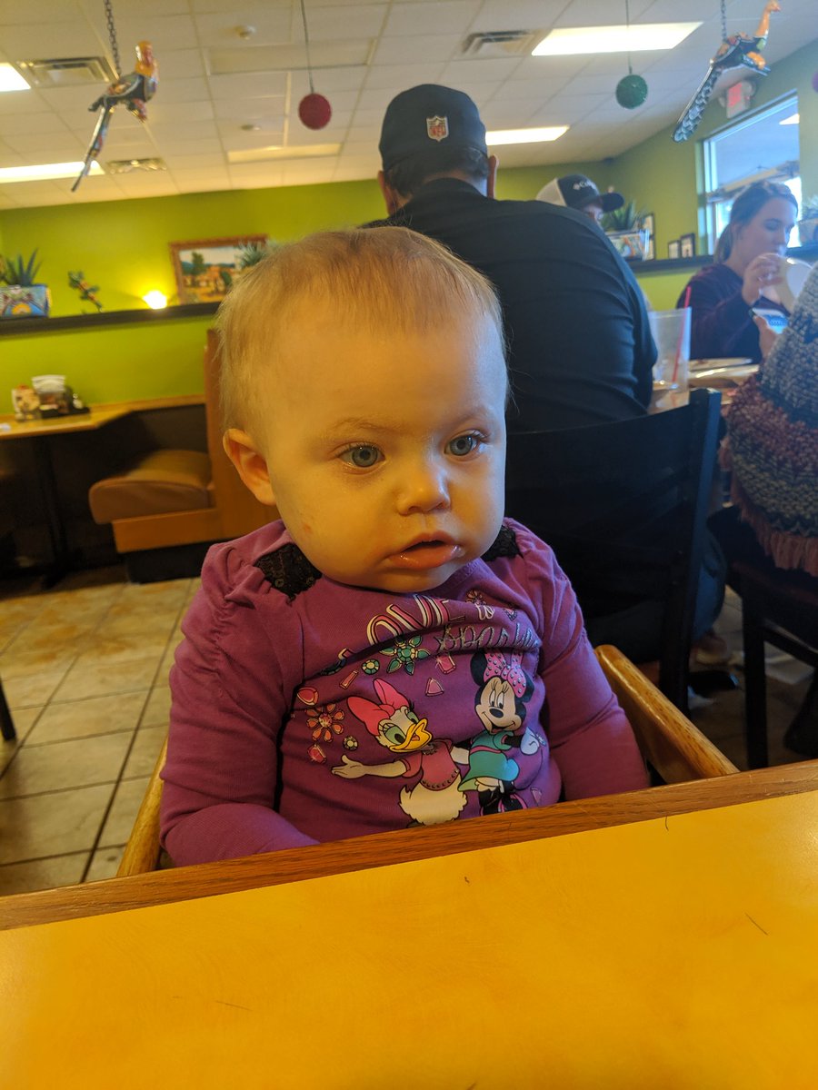 When my daughter sees her dinner plate.